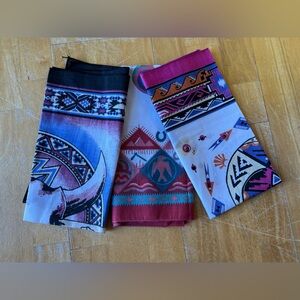 3 Vintage Western Bandannas